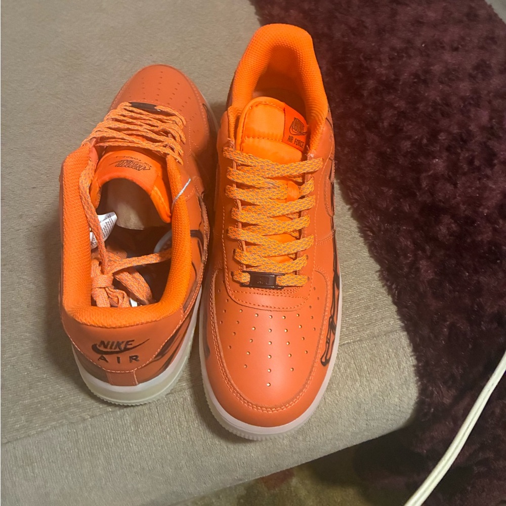 Nike Orange Low-Top Air Sneakers